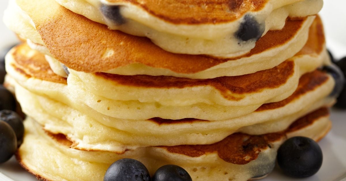 Classic Old-Fashioned Blueberry Buttermilk Pancake Recipe